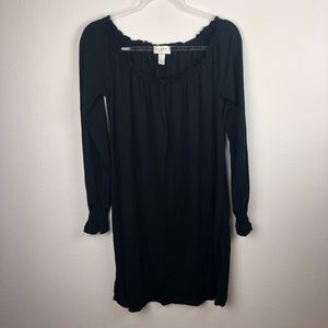 LOFT Off Shoulder Long-Sleeve Shift Dress XS